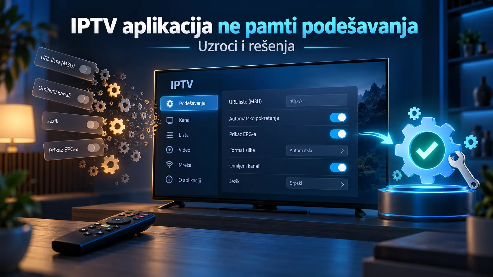 iptv aplikacija ne pamti podesavanja — IPTV aplikacija ne pamti podešavanja — uzroci i rešenja