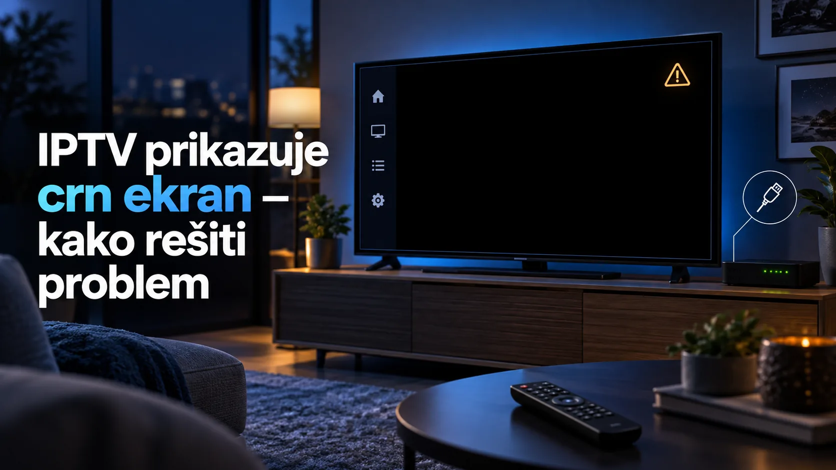 iptv crn ekran — IPTV prikazuje crn ekran — kako rešiti problem