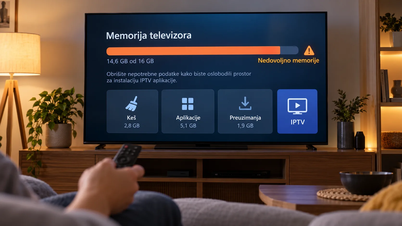 iptv nedovoljno memorije na televizoru — Nedovoljno memorije na televizoru za IPTV aplikaciju: šta obrisati